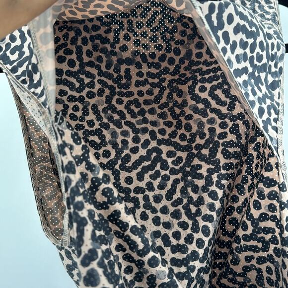 Lululemon Pack-It Vest Ace Spot Grain Black Full Zip active wear cheetah size 6 - Picture 8 of 12